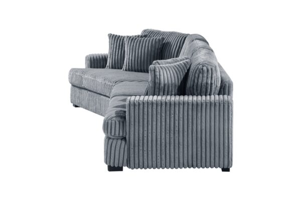9623GY Seating-Warwick Collection 4-Piece Sectional with Right...