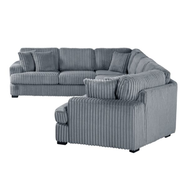 9623GY*42LRU 4-Piece Sectional with Right...