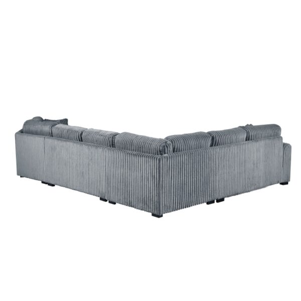 9623GY*42LRU 4-Piece Sectional with Right...