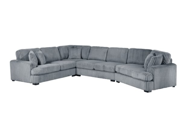 9623GY*42LRU 4-Piece Sectional with Right...