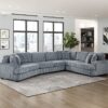 9623GY Seating-Warwick Collection 4-Piece Sectional with Right...