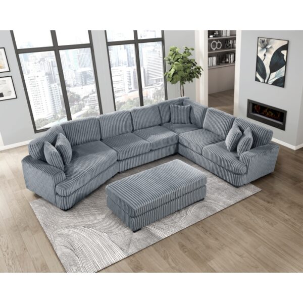 9623GY*5LU2R 5-Piece Sectional with Left ...