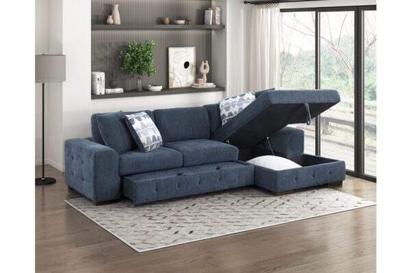 9624BU Seating-Raife Collection 4-Piece Sectional with Right...