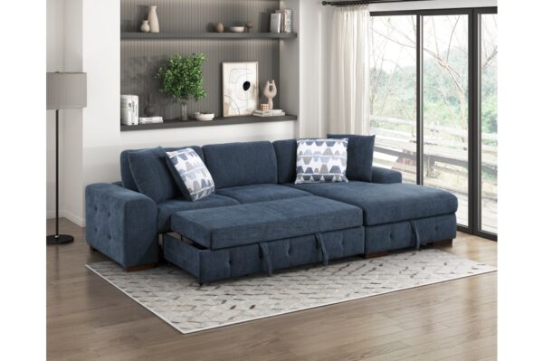9624BU Seating-Raife Collection 4-Piece Sectional with Right...