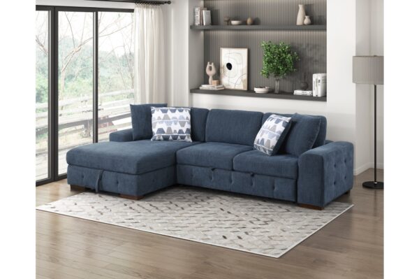 9624BU Seating-Raife Collection 4-Piece Sectional with Right...