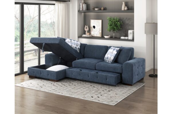 9624BU Seating-Raife Collection 4-Piece Sectional with Right...