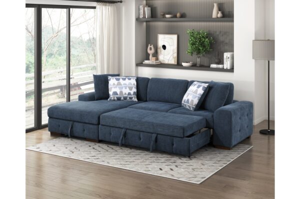 9624BU Seating-Raife Collection 4-Piece Sectional with Right...