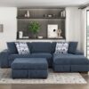 9624BU Seating-Raife Collection 4-Piece Sectional with Right...