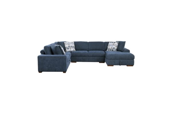 9624BU Seating-Raife Collection 4-Piece Sectional with Right...