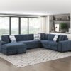9624BU Seating-Raife Collection 4-Piece Sectional with Right...