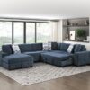9624BU Seating-Raife Collection 4-Piece Sectional with Right...