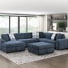 9624BU Seating-Raife Collection 4-Piece Sectional with Right...