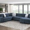 9624BU Seating-Raife Collection 4-Piece Sectional with Right...