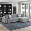 9624GY Seating-Raife Collection 4-Piece Sectional with Right...