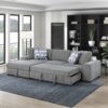 9624GY Seating-Raife Collection 4-Piece Sectional with Right...