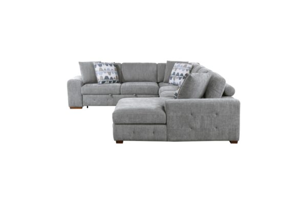 9624GY Seating-Raife Collection 4-Piece Sectional with Right...