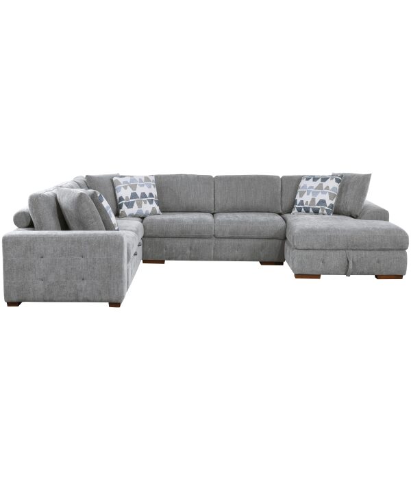 9624GY*42LRC 4-Piece Sectional with Right...