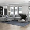 9624GY Seating-Raife Collection 4-Piece Sectional with Right...