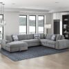 9624GY Seating-Raife Collection 4-Piece Sectional with Right...