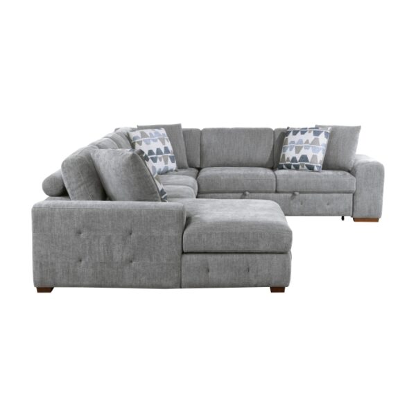 9624GY*42RLC 4-Piece Sectional with Left ...