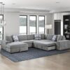 9624GY Seating-Raife Collection 4-Piece Sectional with Right...