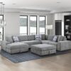 9624GY Seating-Raife Collection 4-Piece Sectional with Right...