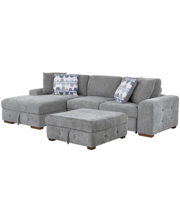 9624GY*3LC2R 3-Piece Sectional with Left ...