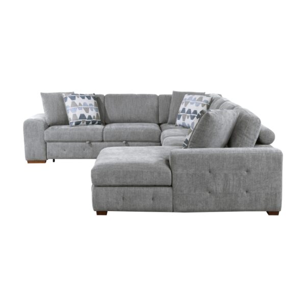 9624GY*52LRC 5-Piece Sectional with Right...