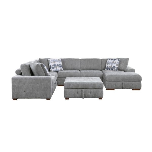 9624GY*52LRC 5-Piece Sectional with Right...