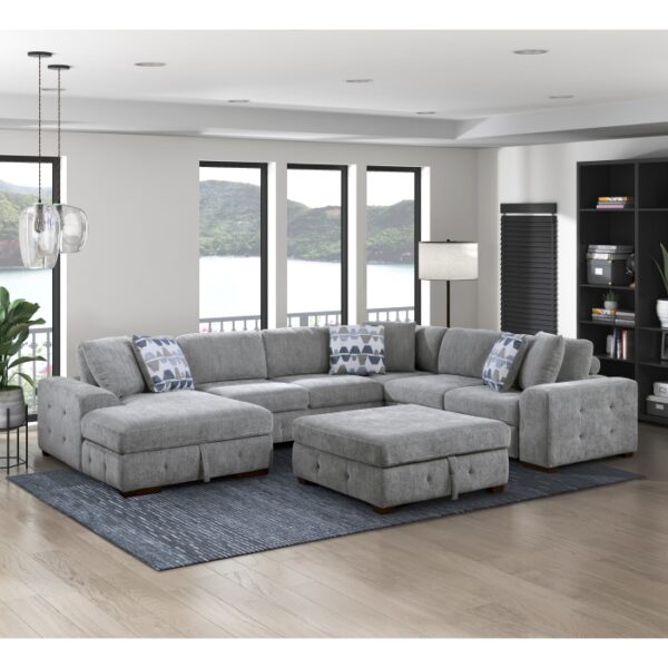 9624GY*5LC2R 5-Piece Sectional with Left ...
