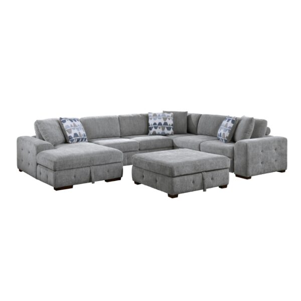 9624GY*5LC2R 5-Piece Sectional with Left ...