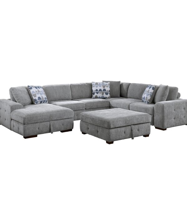 9624GY*5LC2R 5-Piece Sectional with Left ...