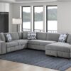 9624GY Seating-Raife Collection 4-Piece Sectional with Right...