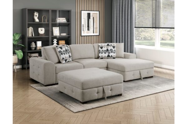 9624TP Seating-Raife Collection 4-Piece Sectional with Left ...