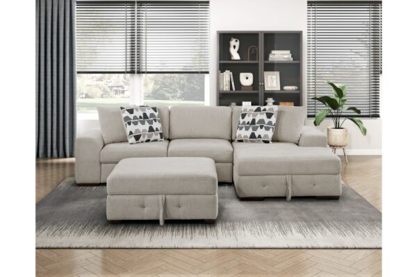 9624TP Seating-Raife Collection 4-Piece Sectional with Left ...