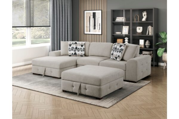 9624TP Seating-Raife Collection 4-Piece Sectional with Left ...