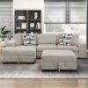 9624TP Seating-Raife Collection 4-Piece Sectional with Left ...