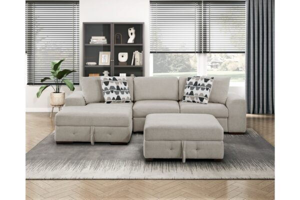 9624TP Seating-Raife Collection 4-Piece Sectional with Left ...