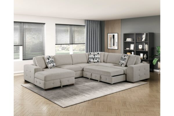 9624TP Seating-Raife Collection 4-Piece Sectional with Left ...