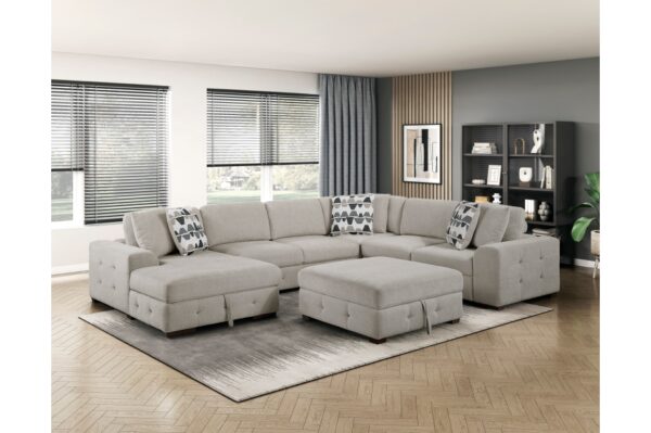 9624TP Seating-Raife Collection 4-Piece Sectional with Left ...