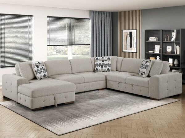 9624TP Seating-Raife Collection 4-Piece Sectional with Left ...