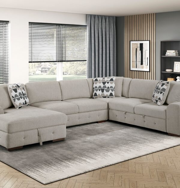 9624TP Seating-Raife Collection 4-Piece Sectional with Left ...