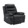 9628BLK-PW Seating-Hancock Collection 2pc Set: Sofa, Love (Power)