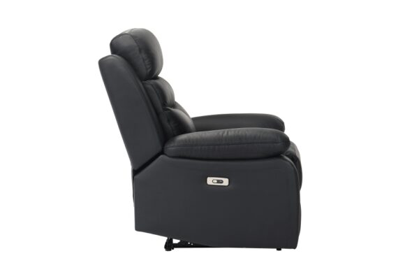 9628BLK-PW Seating-Hancock Collection 2pc Set: Sofa, Love (Power)