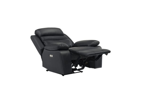 9628BLK-PW Seating-Hancock Collection 2pc Set: Sofa, Love (Power)