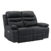 9628BLK-PW Seating-Hancock Collection 2pc Set: Sofa, Love (Power)