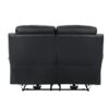 9628BLK-PW Seating-Hancock Collection 2pc Set: Sofa, Love (Power)