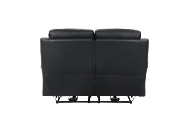 9628BLK-PW Seating-Hancock Collection 2pc Set: Sofa, Love (Power)