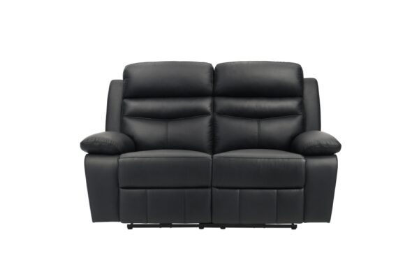9628BLK-PW Seating-Hancock Collection 2pc Set: Sofa, Love (Power)