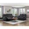 9628BLK-3 Double Reclining Sofa